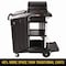 Rubbermaid Commercial Exec Hi Security Janitorial Cleaning Cart, 23.1w x 39.6d x 27.5h, Blk 1861427 - alternate 6